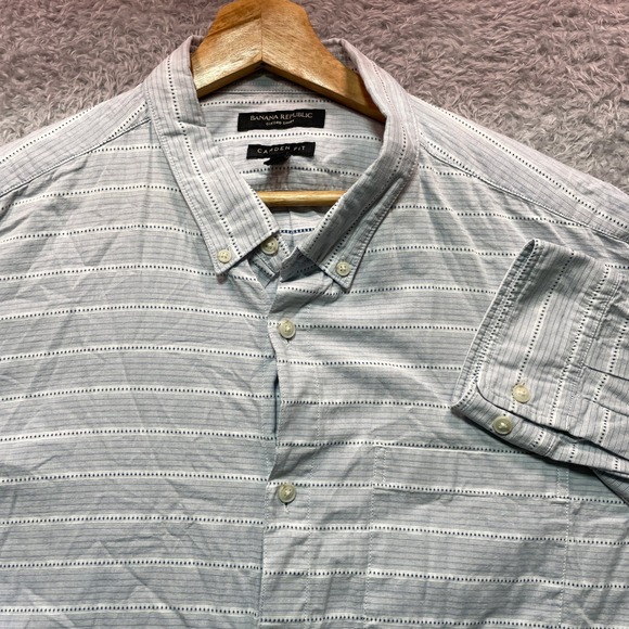 Banana Republic Other - Banana Republic Camden Fit Oxford Shirt Mens XL Blue White Button Up